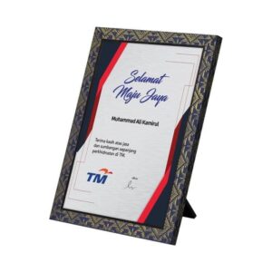 Wooden Plaque 57136 Mahogany Blue