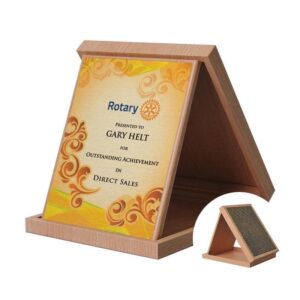 Wooden Box Plaque 57138 Mahogany Red
