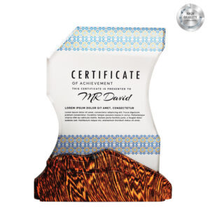 Exclusive Wooden Crystal Plaque 3104