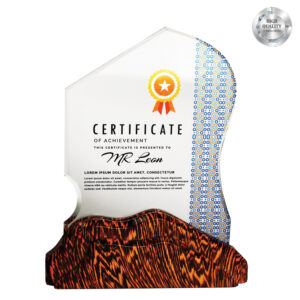 Exclusive Wooden Crystal Plaque 3103
