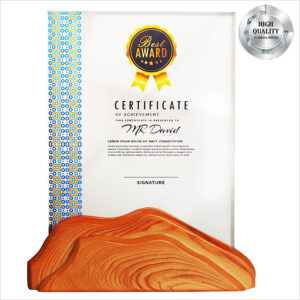 Exclusive Wooden Crystal Plaque 3106