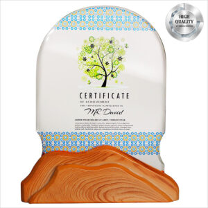 Exclusive Wooden Crystal Plaque 3108