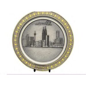 Malaysia Pewter Plate (Gold) 7506