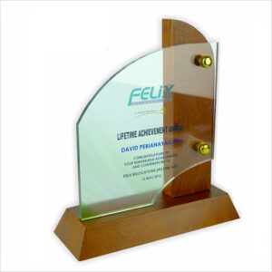 Exclusive Wooden Crystal Plaque 3007