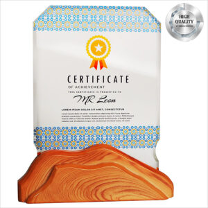 Exclusive Wooden Crystal Plaque 3107