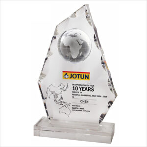 Exclusive Crystal Globe Plaque 3044
