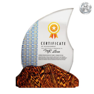 Exclusive Wooden Crystal Plaque 3105